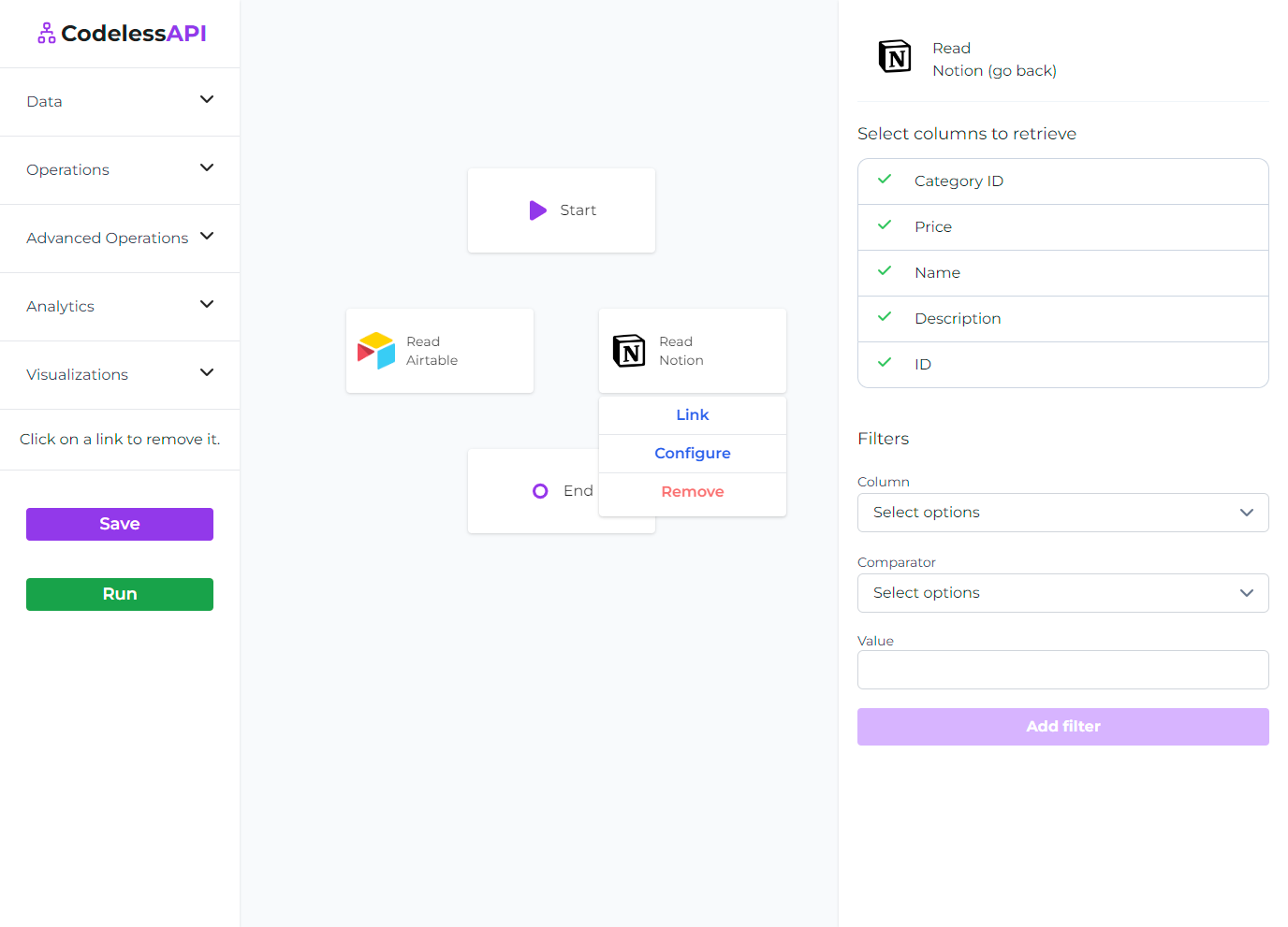 Notion Database Selection