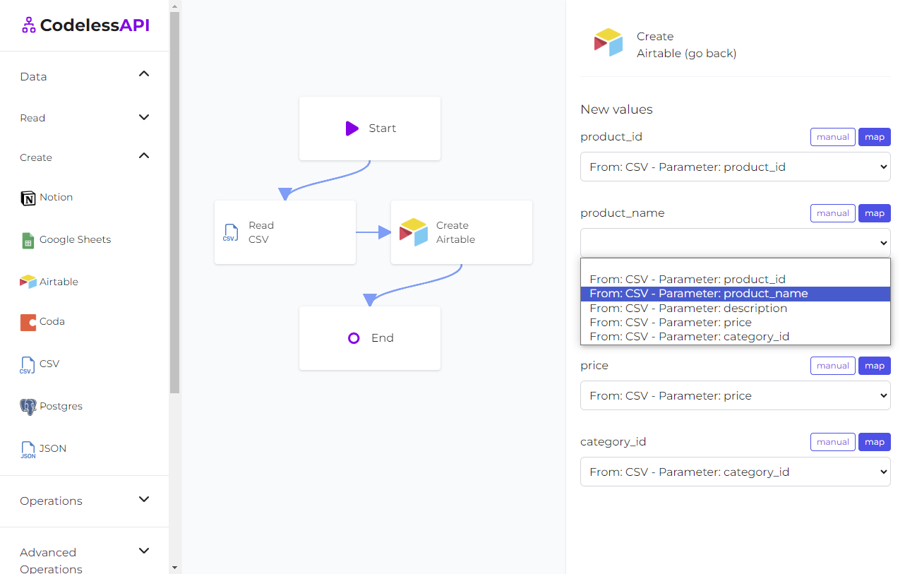 CSV to Airtable Sync Mapping