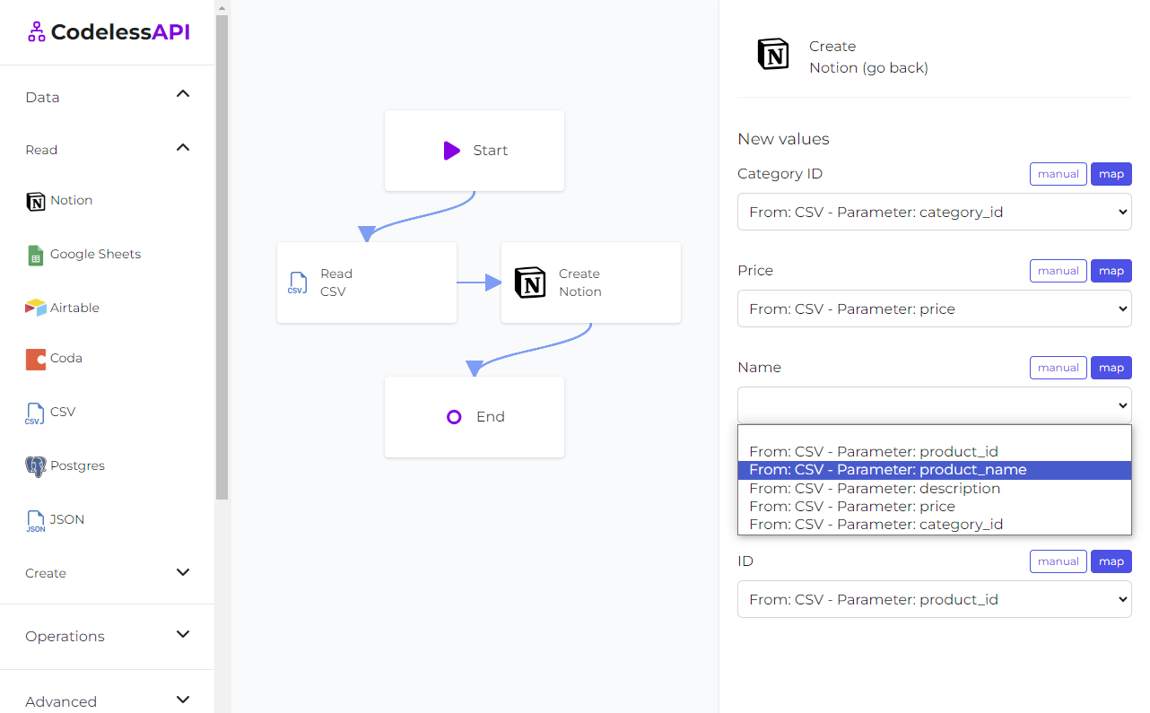 CSV Notion Sync Mapping