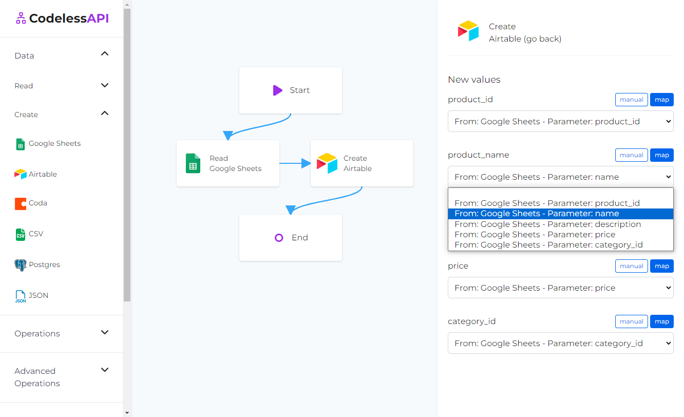 Airtable Add Data Configuration