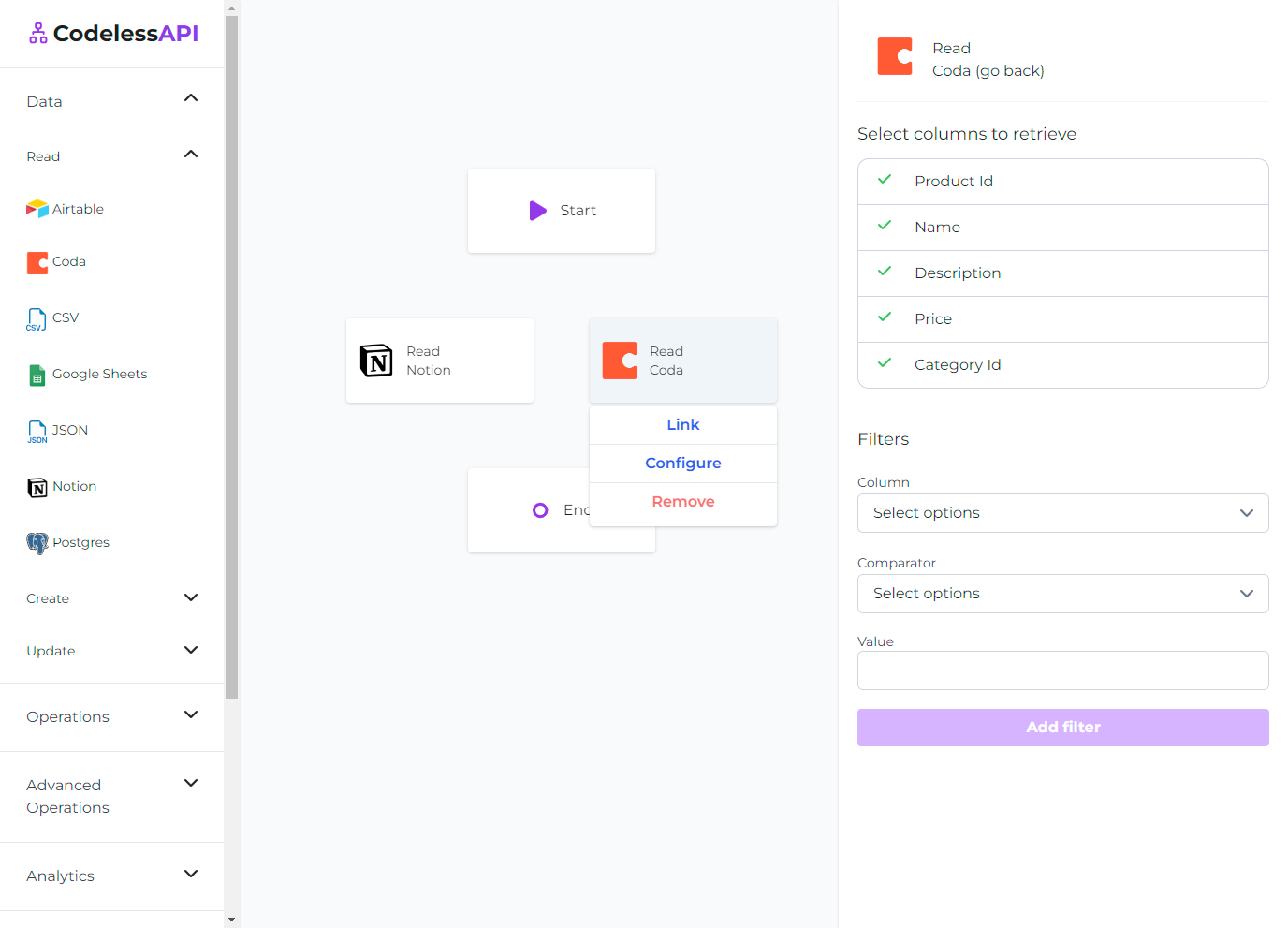 Configure Coda module