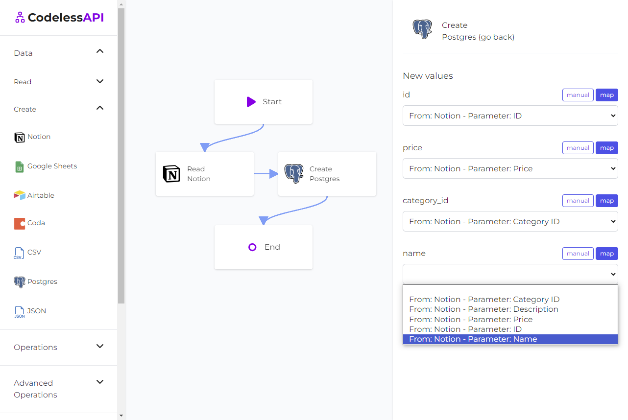 Notion to PostgreSQL Sync Mapping